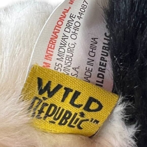 Wild Republic Panda Bear Plush 12” Black White Stuffed Animal K&M International - Picture 5 of 8